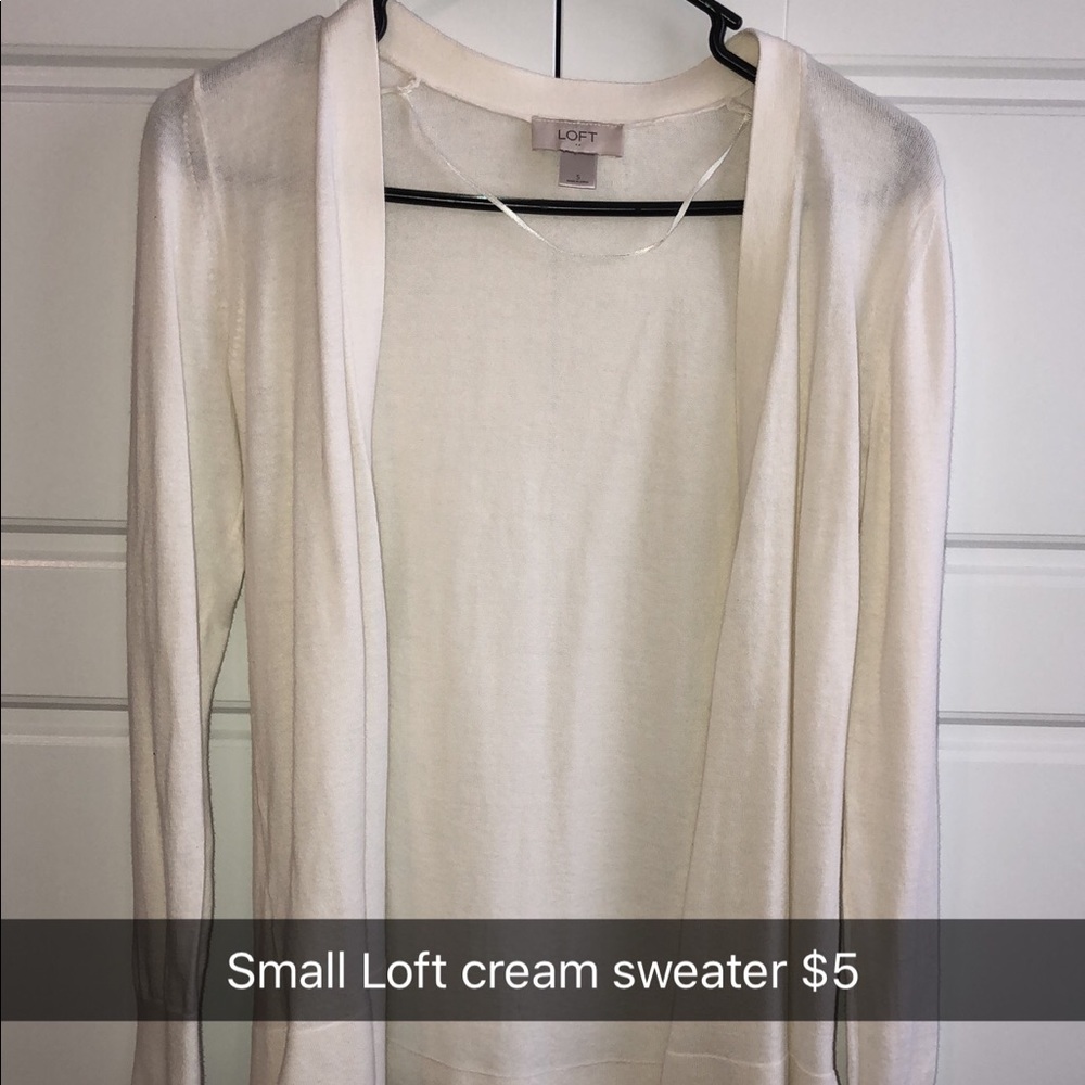 Small Loft cardigan cream colored